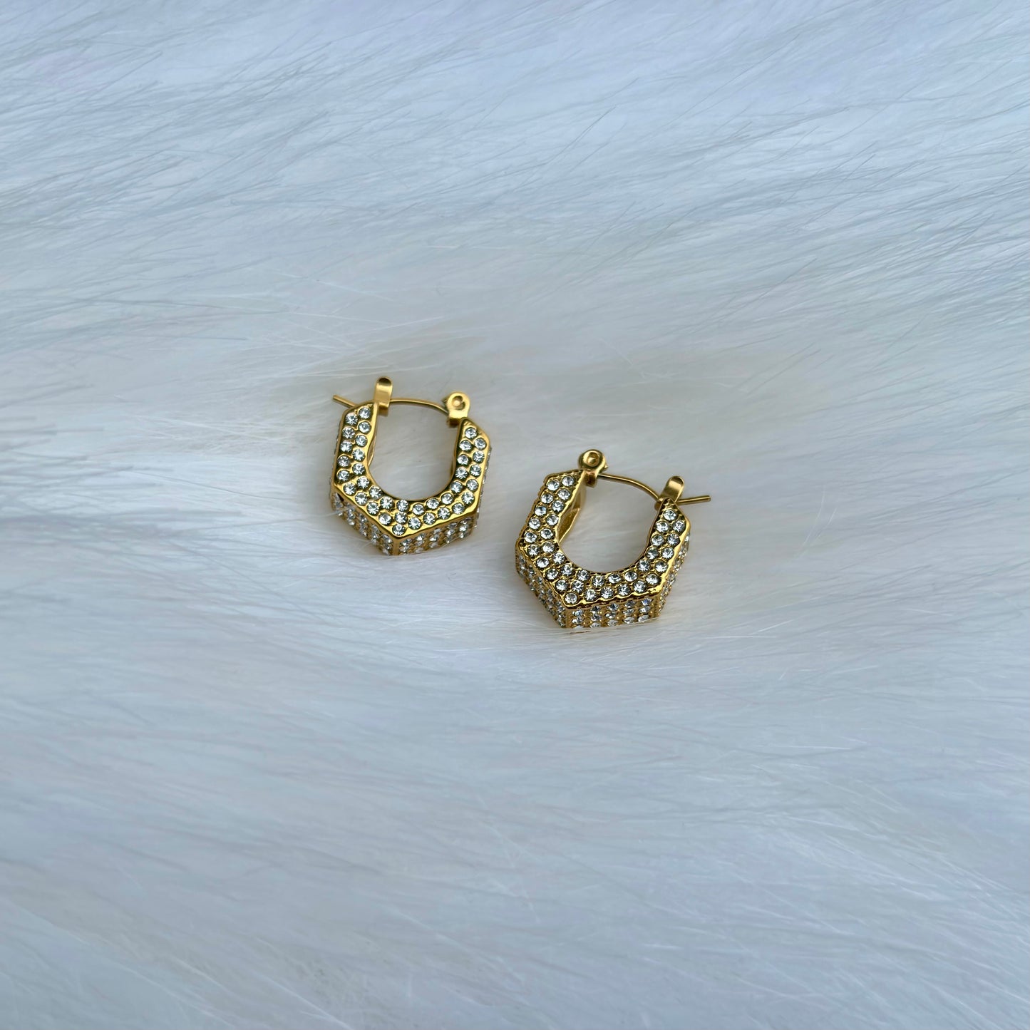 Elodie Pavé Hoop Earrings