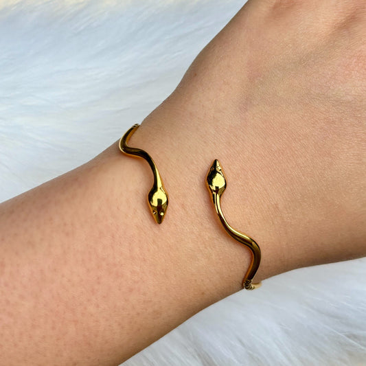 Serpentine Snake Cuff Bracelet