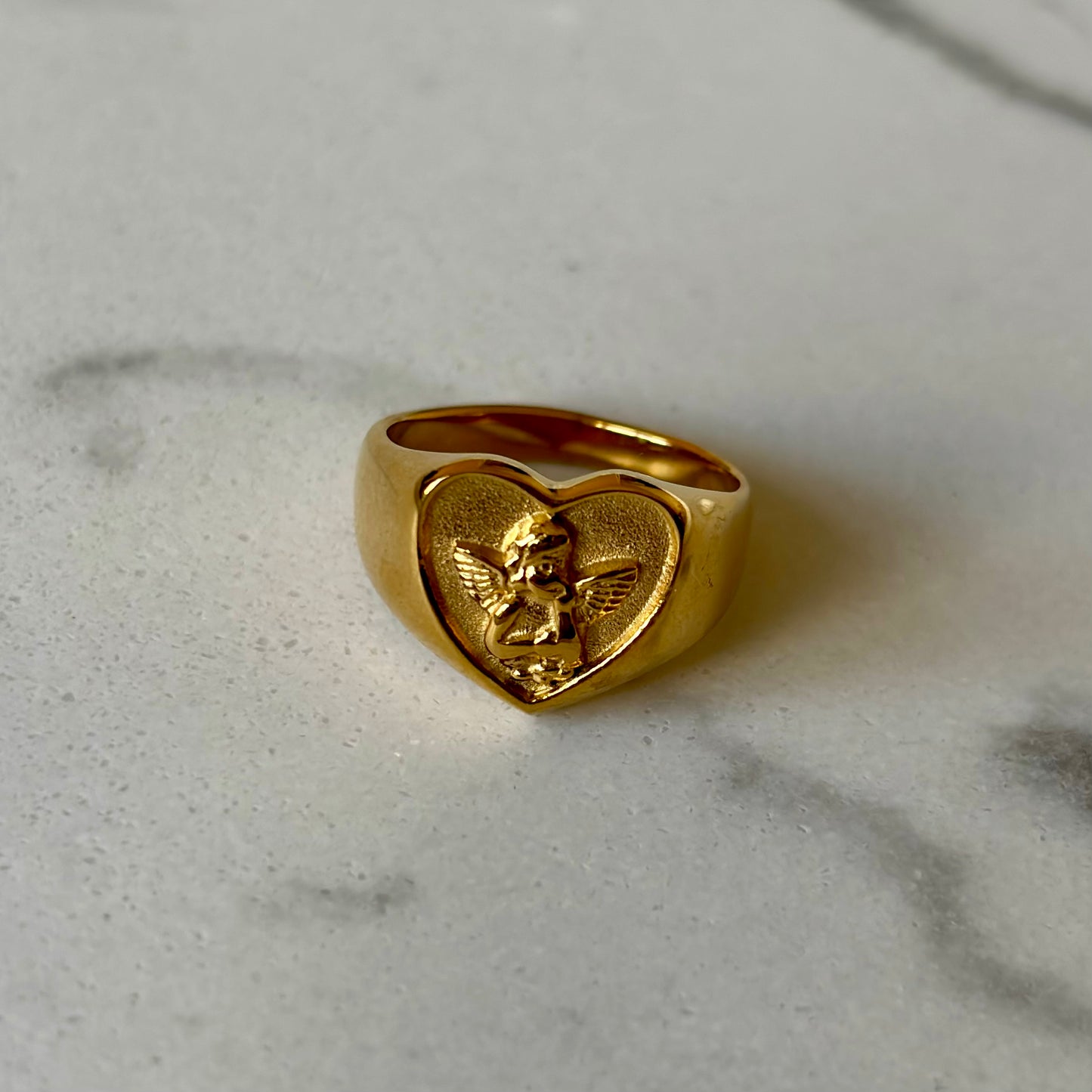 Angélique Heart Gold Ring