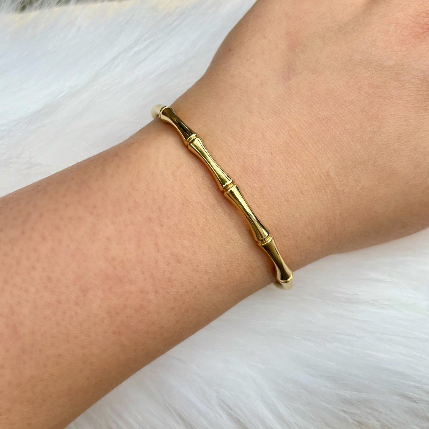 Bambou Luxe Gold Cuff Bracelet